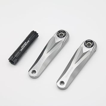Mountain Bike Crankset, Hollow Crank Arm 160/165/170MM CNC Aluminum Alloy Bicycle CrankSet Trail Enduro Dub 29 Hollow Bike Crank Spindle for GXP