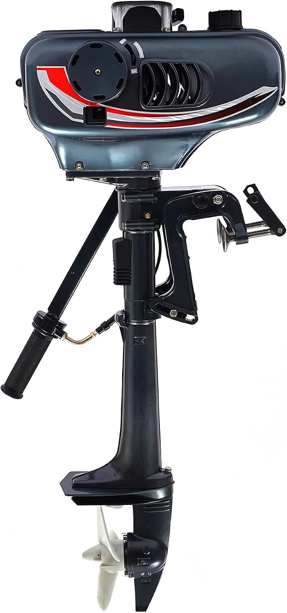 3.5HP 2-Stroke Outboard Motor Boat Engine Heavy Duty Outboard Boat Motor Inflatable Fishing Boat Engine W/Water Cooling System&CDI Ignition System