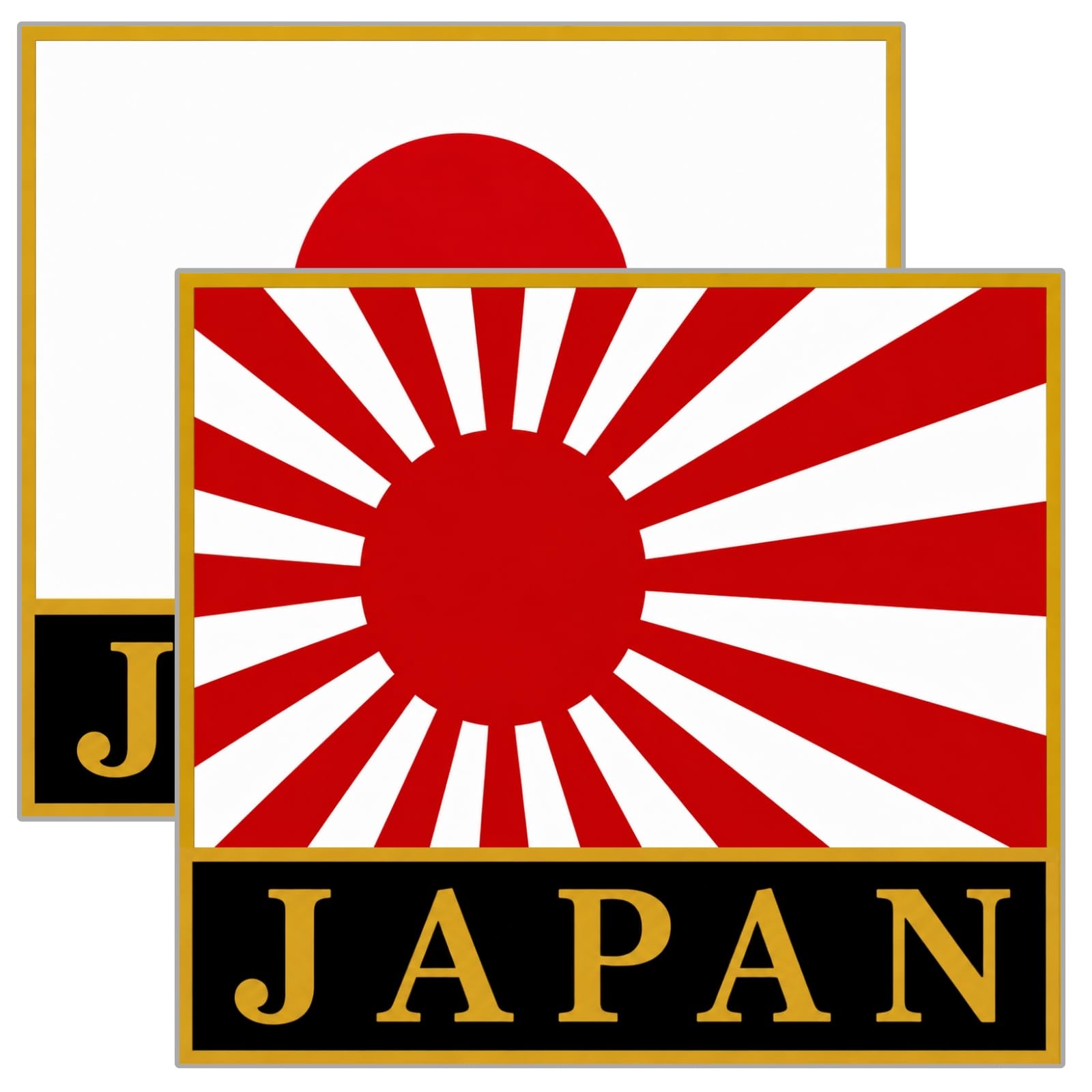 Amazon.co.jp: ステッカー 日本国旗 ミリタリー シール 日の丸 + 旭日