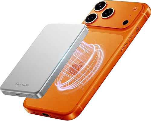 Miniatura 9 de 10,000 mAh para cargador de batería MagSafe ultra delgado, cargador inalámbrico magnético con cable USB-C, batería portátil de carga rápida para Oro