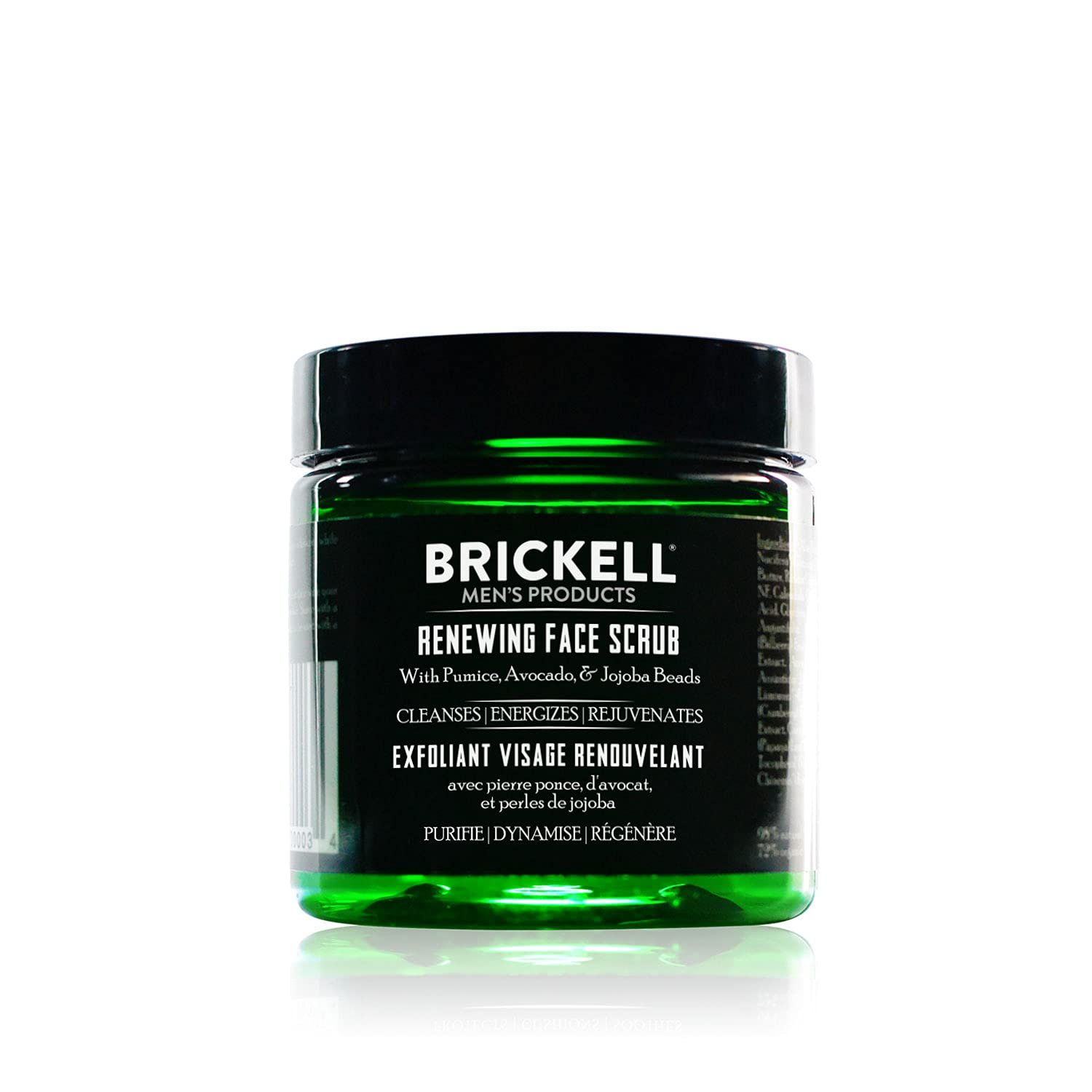 Brickell Men's Renewing Face Scrub for Men, Natural and Organic Deep Exfoliating Facial Scrub Formulated with Jojoba Beads, Coffee Extract and Pumice, 2 Ounce, Scented : Beauty & Personal Care
