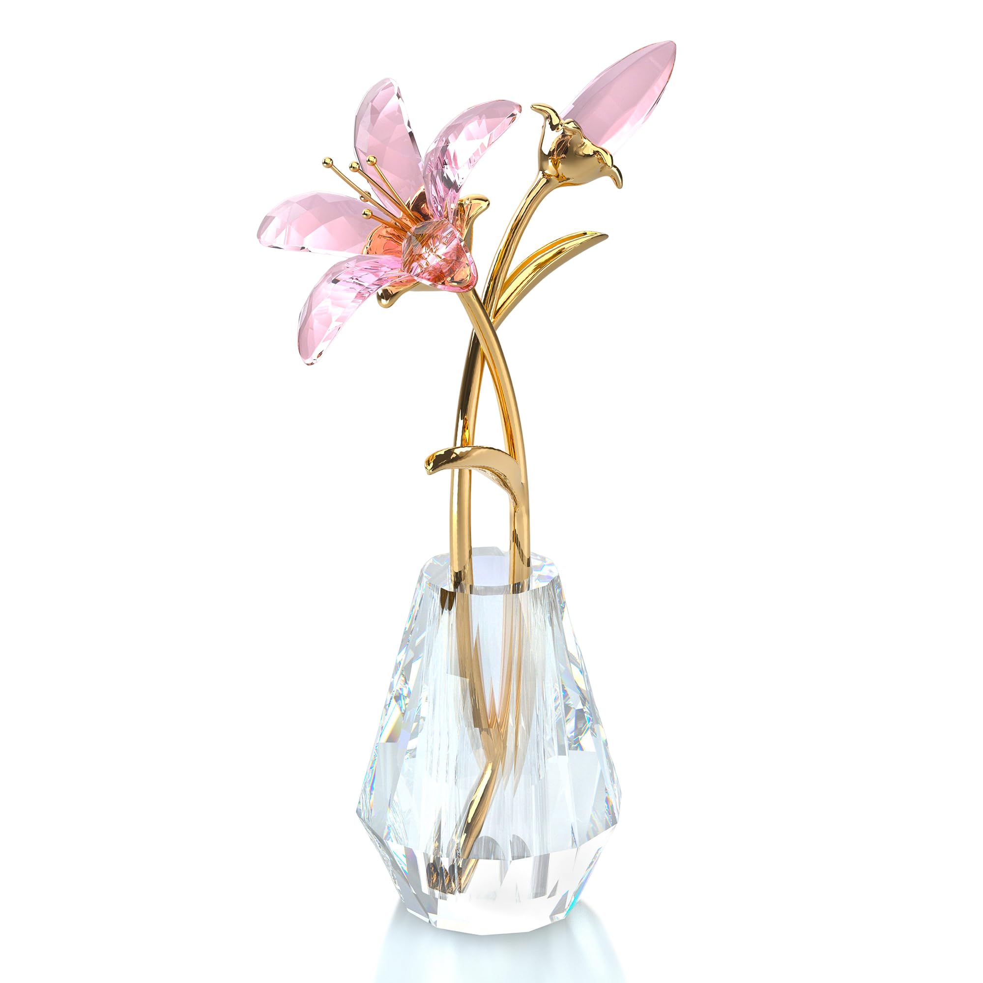 Amazon.com: Crystal Tiger Lily Flowers with Crystal Vase