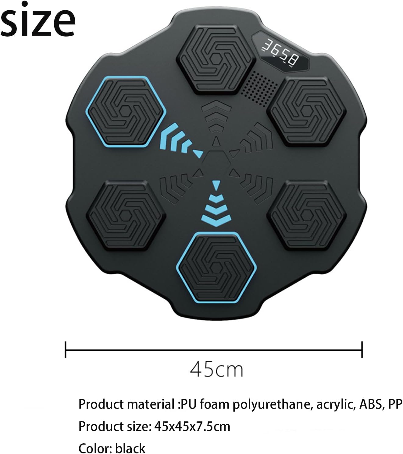 Music Boxing Machine,Fitness Boxing Machine,HD Display,Home Fitness Equipment,Punch-Free Boxing Target