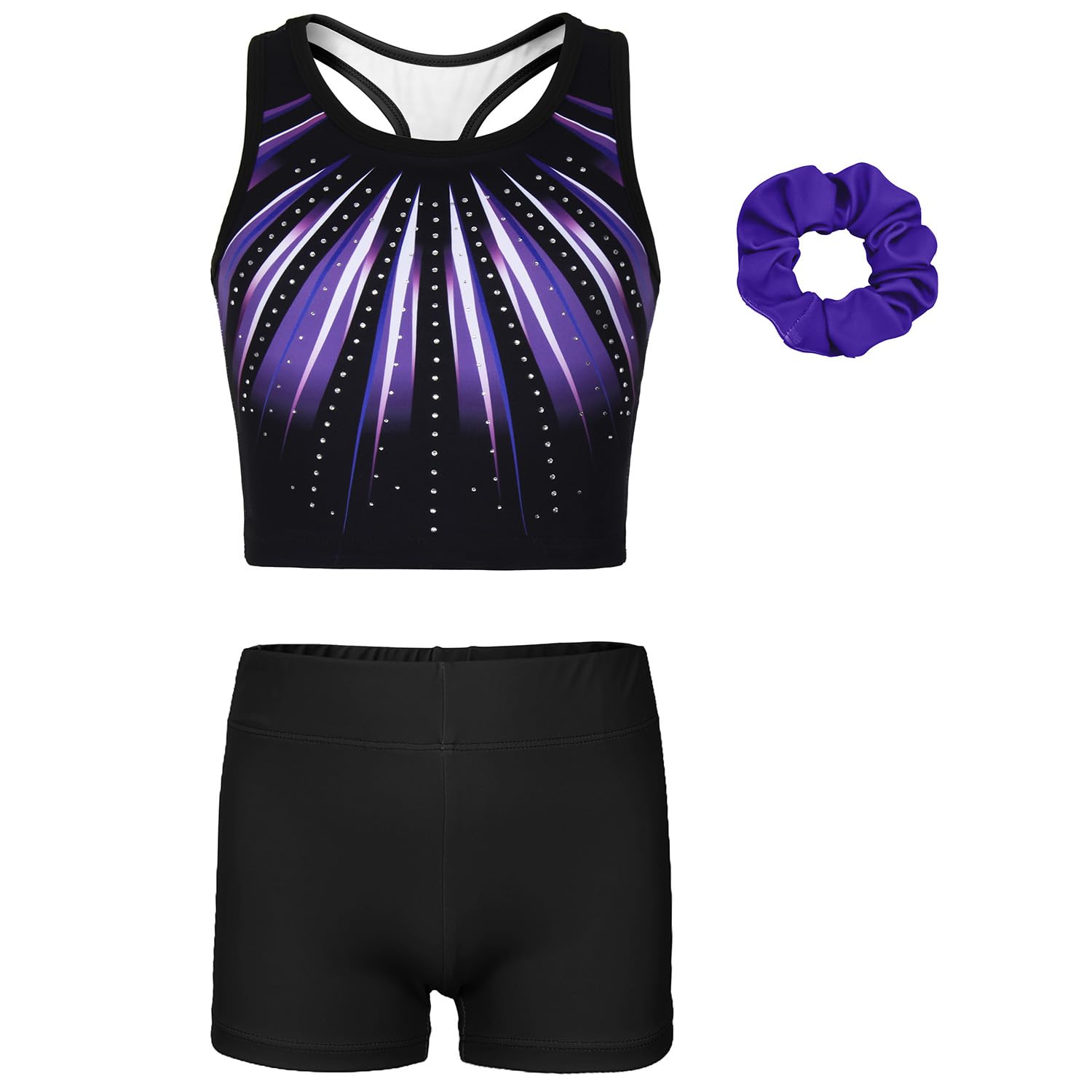 MODAFANS Gymnastics Leotards for Girls With Shorts Tumbling Dance Unitards Biketards Activewear-picture-24