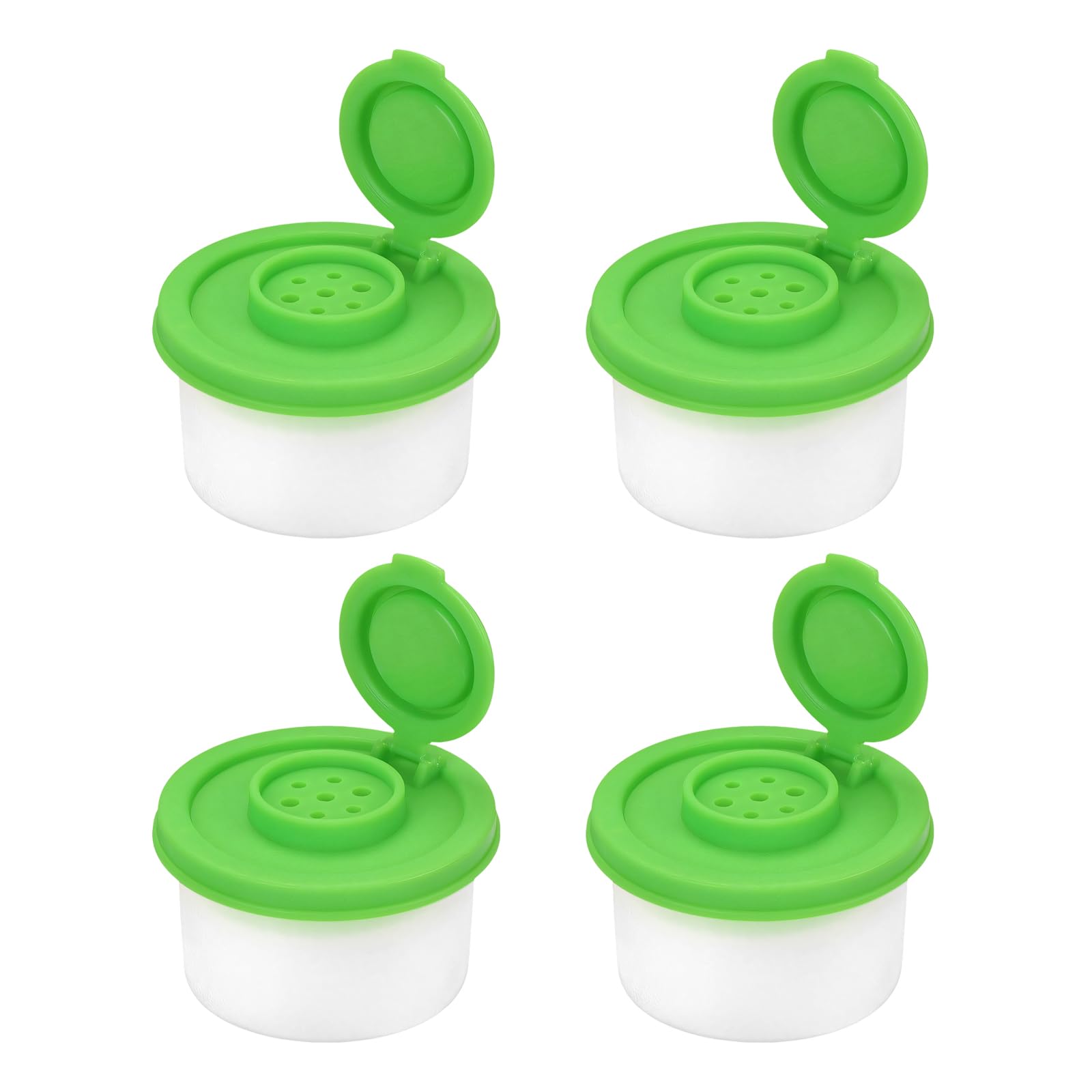 Limtula Of 4 Miniature Seasoning Shaker Sturdy PP Materials for Cooking and Picnics Presentation Kitchen Storage