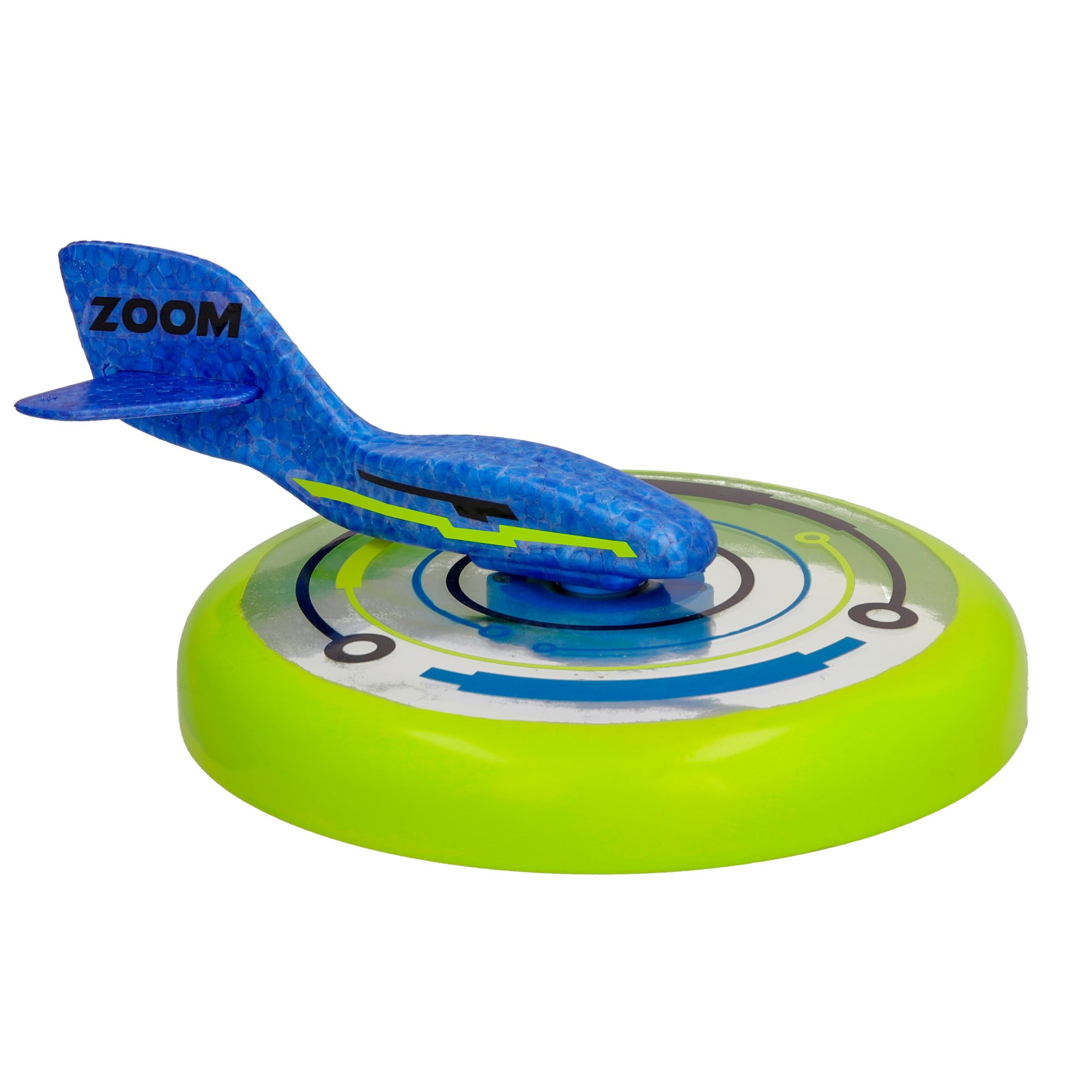 Zoom Verde, Divertido Juego al Aire Libre, Lánzalo como un Disco y Observa cómo Planea por el Cielo como un Avión, Juguete para Niños y Niñas a Partir de 6 Años en Adelante
