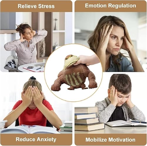 Miniatura 6 de Gorila de goma elástica rellena de arena, muñeca de descompresión suave, mono esponjoso, juguete de descompresión elástico de alta elasticidad para