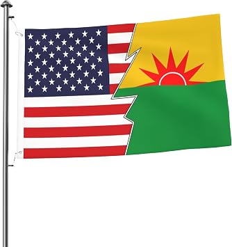Flag of United Liberation Front of Asom And America Flag 2x3 Ft Durable Polyester Double-Sided Funny Outdoor Patio Yard Decorative Banner