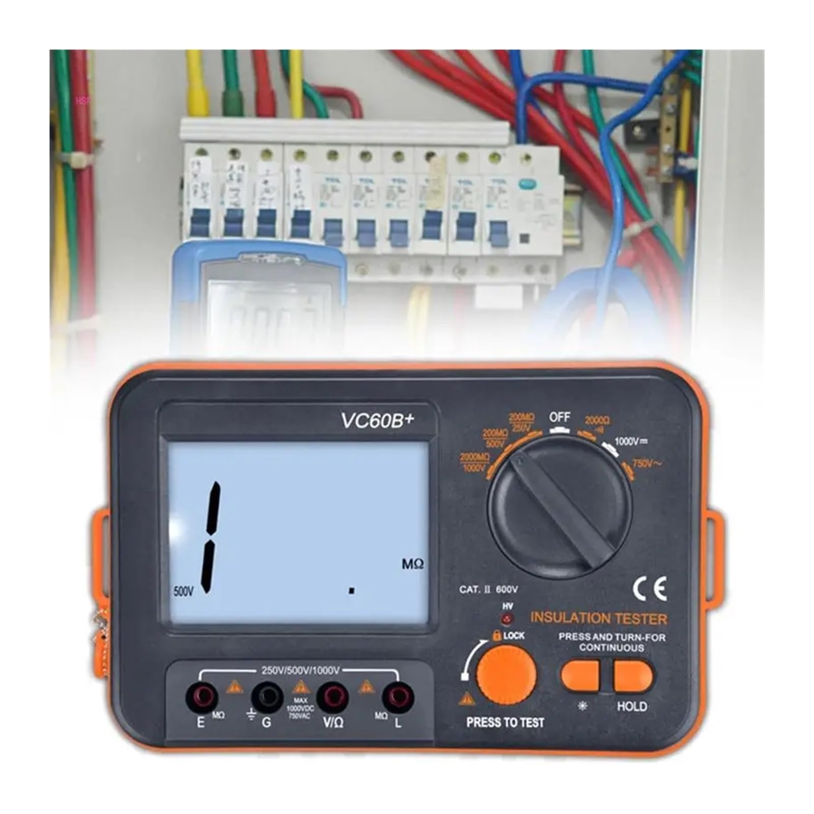 VC60B+ Insulation Resistance Tester Digital Megohmmeter Electrician Megohm Meter