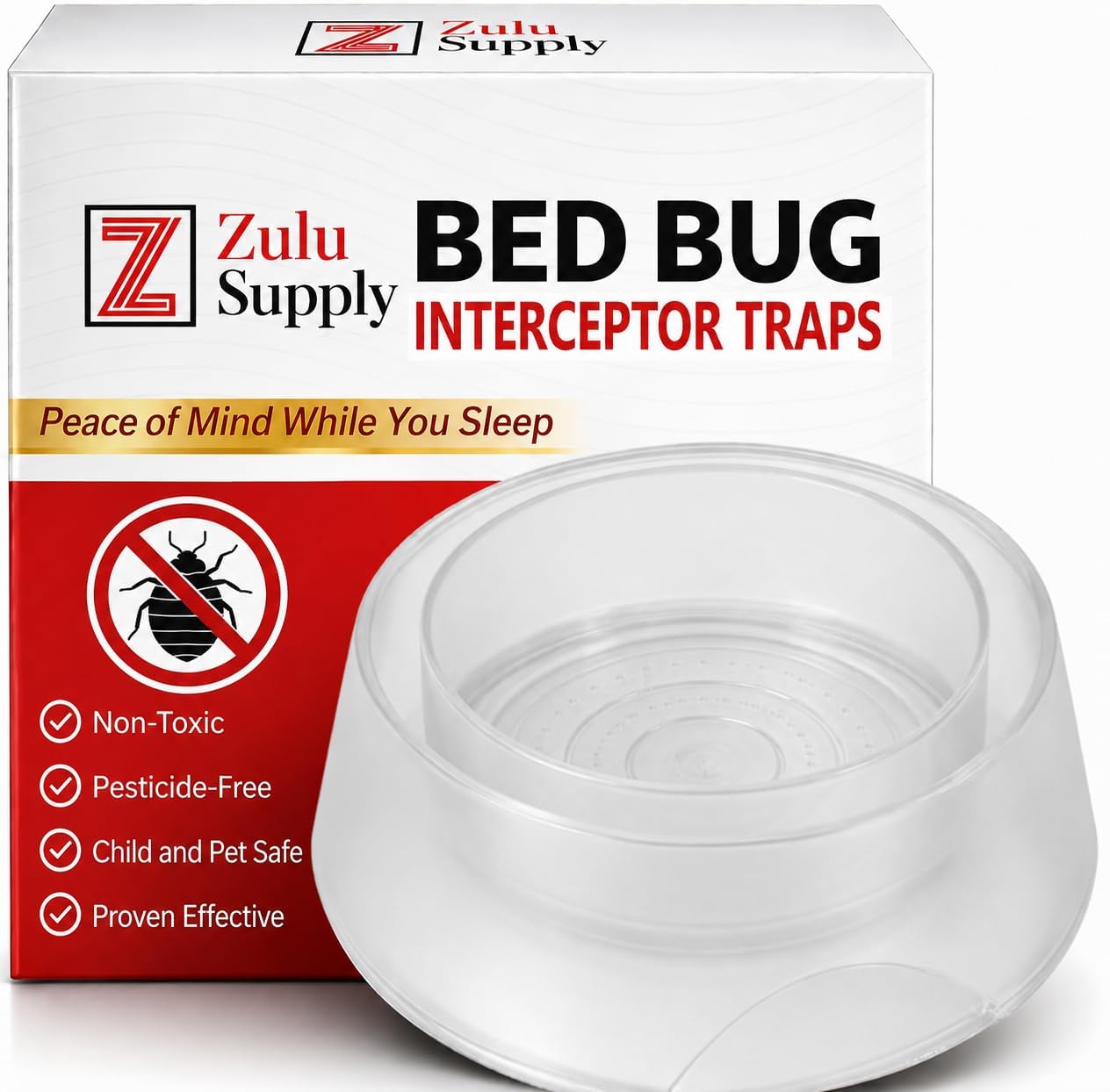 Bed Bug Interceptors – 8-Pack Clear Passive Monitor