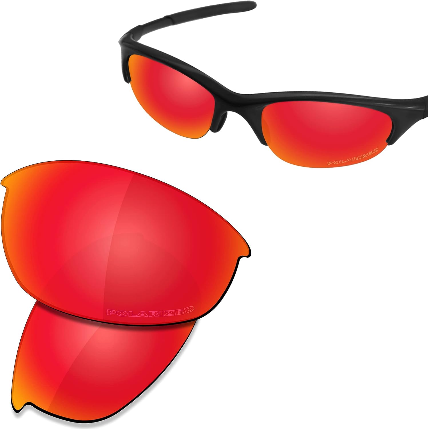 SAUCER Premium Replacement Lenses & Rubber Kits for Oakley Half Jacket | Half Jacket Low Bridge Fit | UV400 Protection