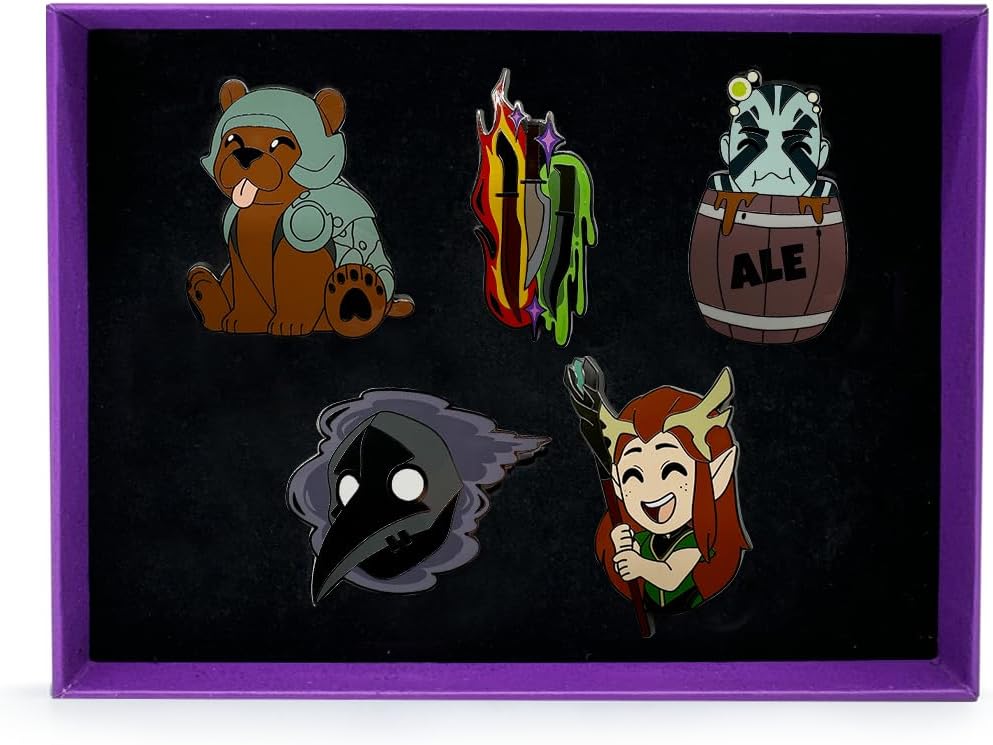 You Tooz Vox Machina Enamel Pin Set 2, Collectible Fantasy Accessories, Includes 5 Character Pins