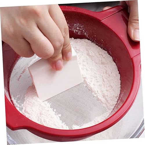 Miniatura 8 de BESTonZON Colador de metal para repostería, harina de malla de malla de acero inoxidable, tamiz para hornear, tamiz rojo para hornear, tamiz de