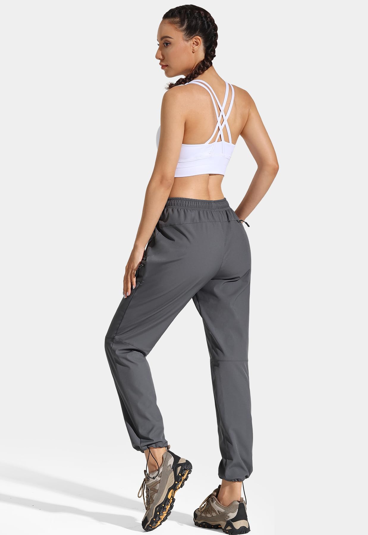MOCOLY Damskie Zimowe Spodnie Narciarskie Ciepłe Polarowe Podszyte Softshell Spodnie Trekkingowe Wodoodporne Spodnie Outdoorowe Cargo Sports Pants na narty myślistwo na zewnątrz