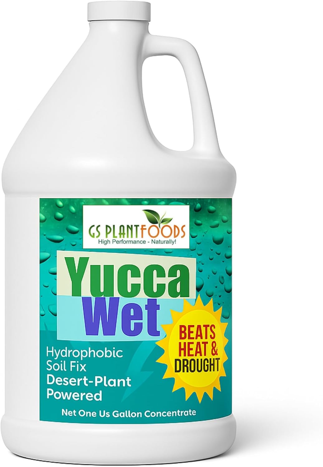 Wetting Agent - Surfactant - Liquid Yucca Extract for Plants, Lawns & Soil - All Natural Plant Thirst Quench - Liquid Aeration Ground Loosener - 1 Gallon Concentrate
