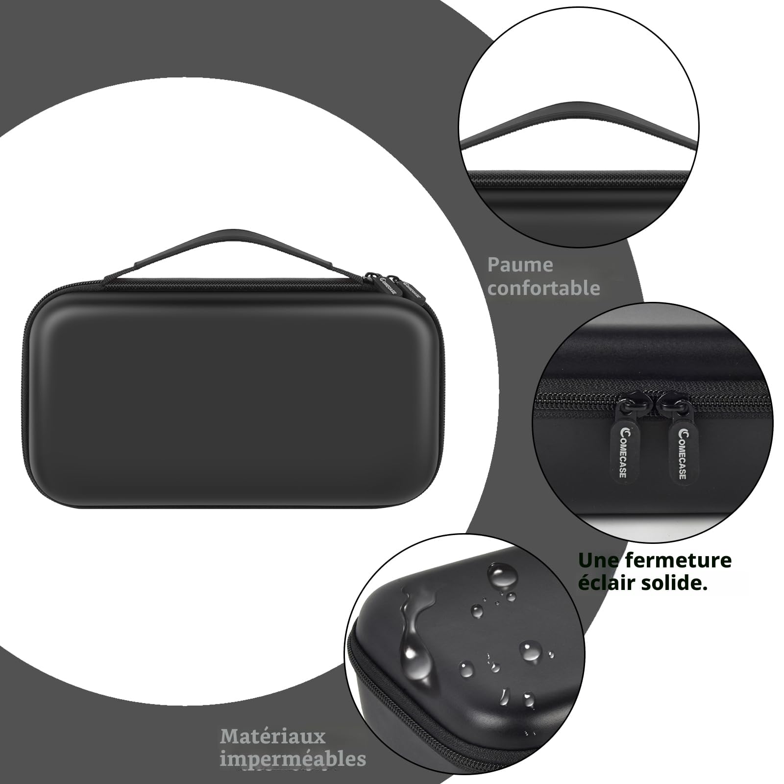 Boobowl JBL sans Fil Compatible sans Fil Micro étui Deux Microphones/pour JBL Partybox, Portable Double Microphone Sac de Voyage de Stockage (boîte Seulement)