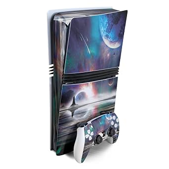 Gaming Skin Compatible with Sony PlayStation 5 PS5 Pro Bundle - Space Horizon - Premium 3M Vinyl Protective Wrap Decal Cover - Easy to Apply | Crafted in The USA by MightySkins