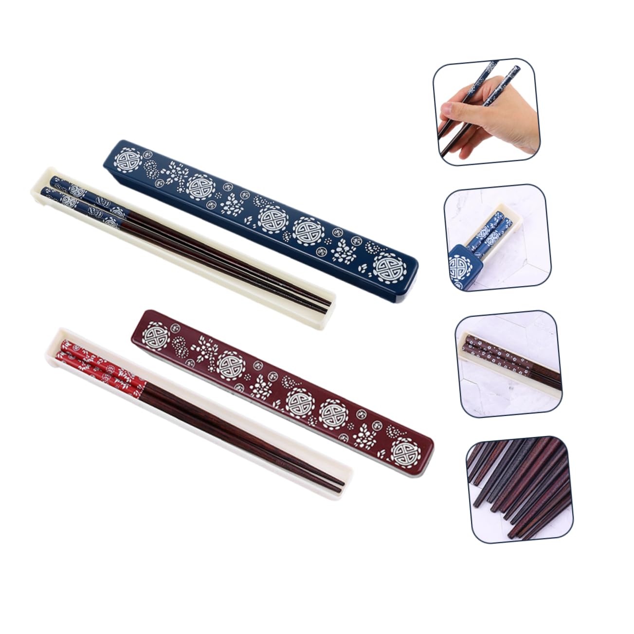 Cabilock 2 Ensembles Baguettes de Rangement Baguettes Japonaises pour Maison Voyage Restaurants