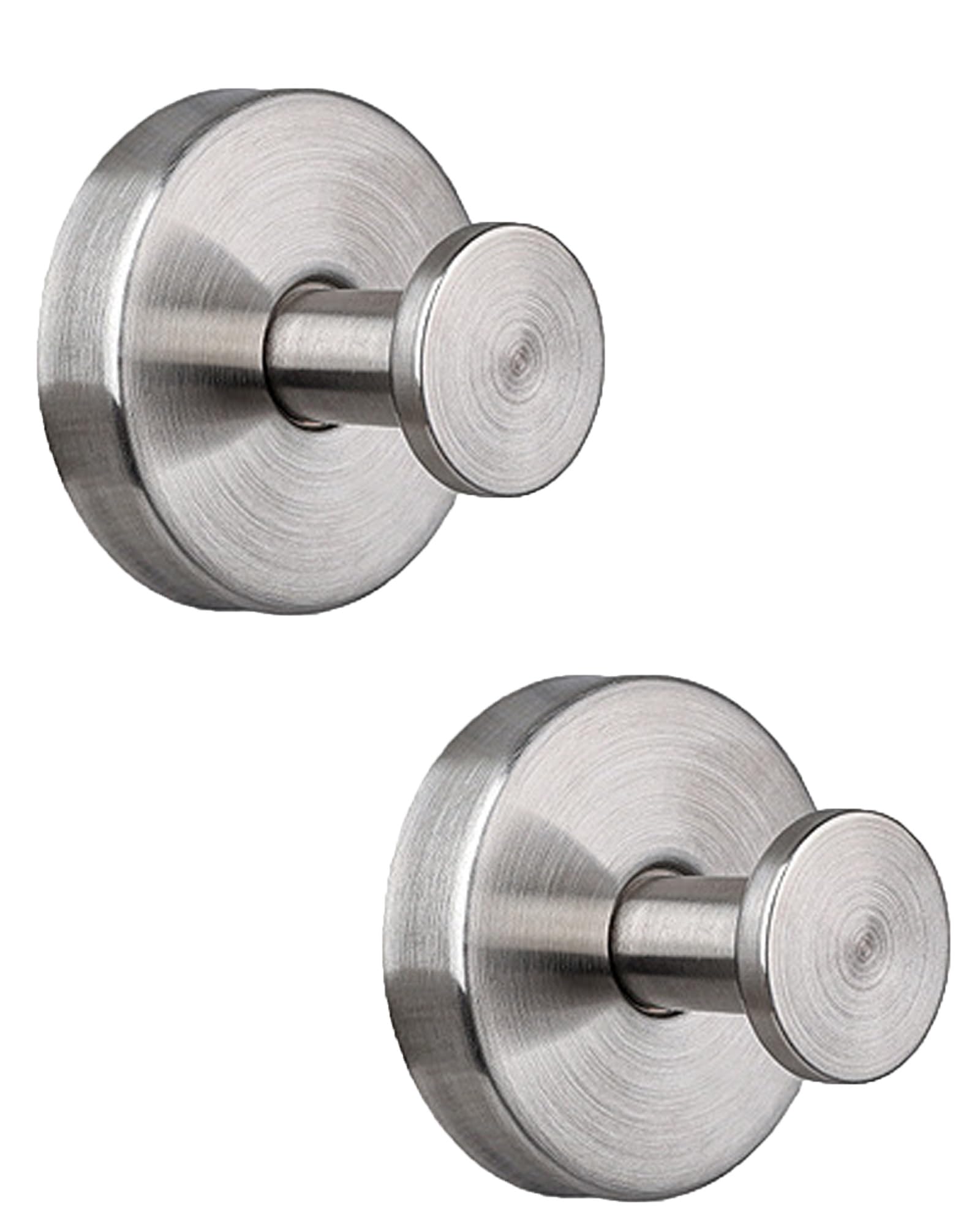 2 Pcs Shower Waterproof Suction Cup Hooks, No Drilling Required Stainless Steel Towel Hook For Bathroom Walls Kitchen Glass Mirror, Tile，Great For Hanging Towels, Bathrobes And Loofahs(Silver)