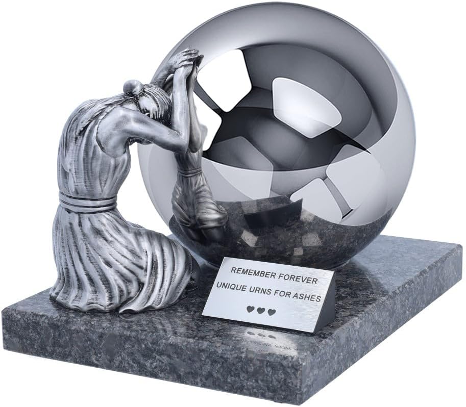 Remember Forever Grief - Memorial Urn with Mourning Woman – Artful Tribute to a Loved One's Memory Uniue desorative urn for human ashes (Design 1)