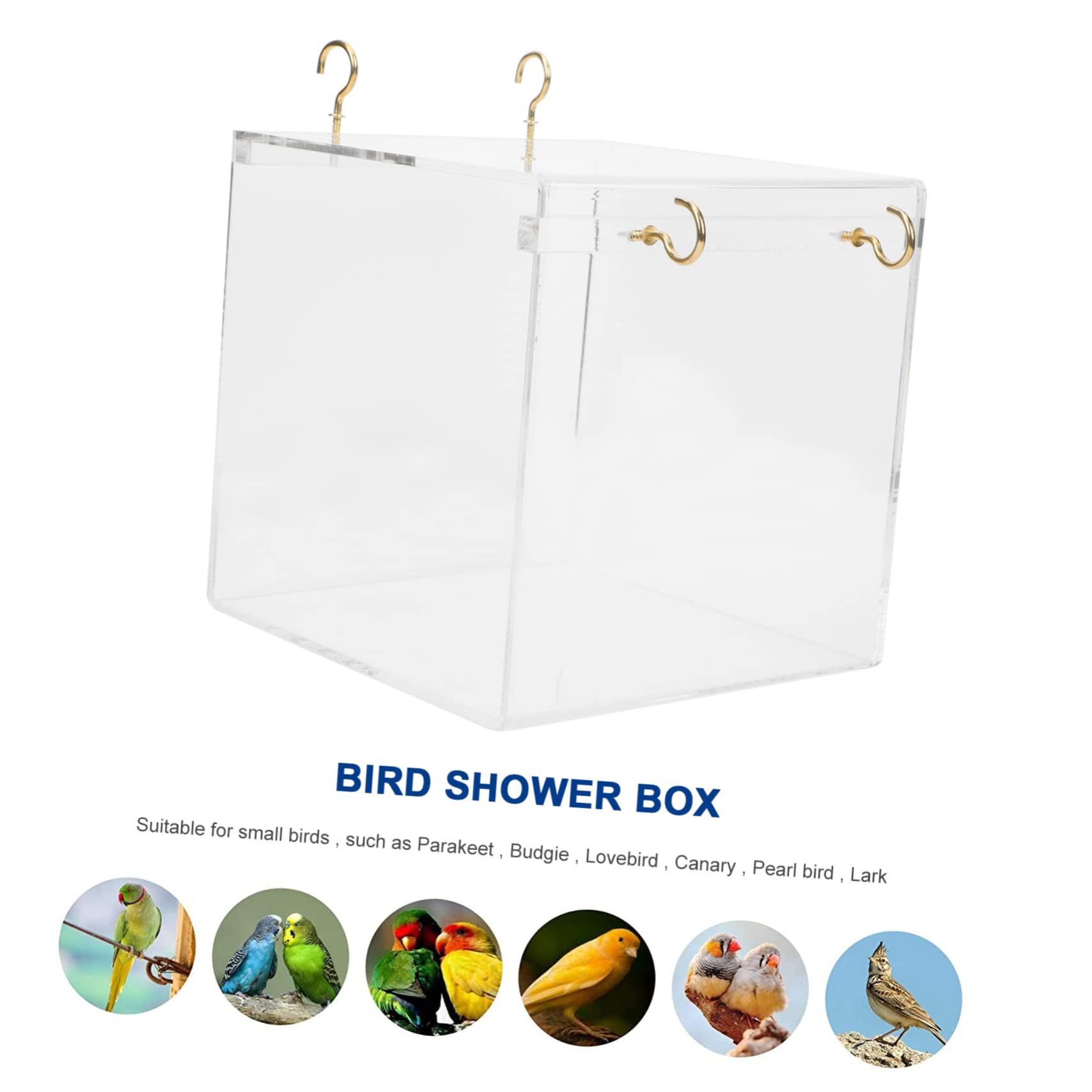 FOMIYES Vasca da Bagno per Pappagalli Vasca da Bagno per Uccelli in Durevole Box per Pappagalli Facile da Installare e Pulire