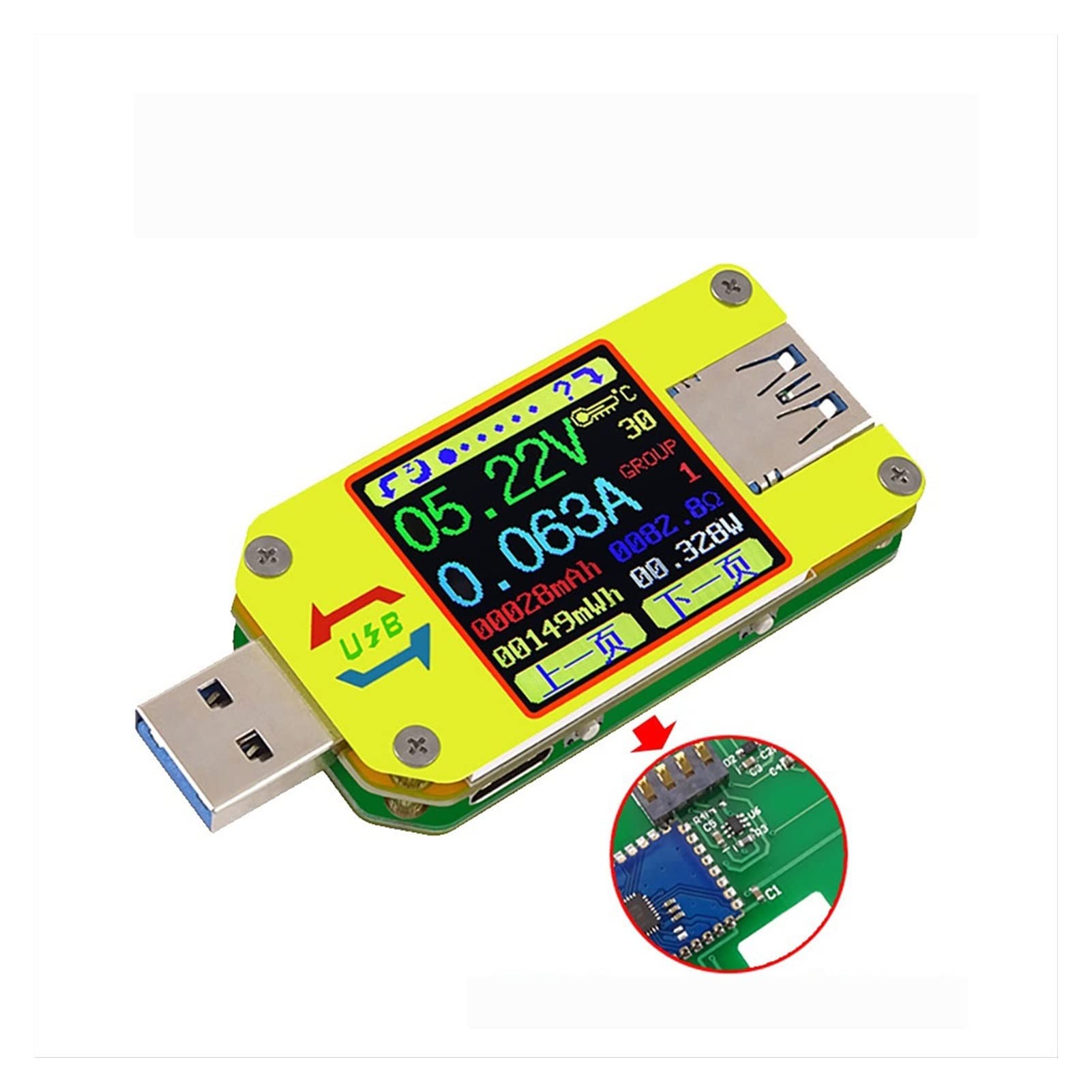 Urządzenie pomiarowe tester USB Rd um34 um34c. dla Aplikacja USB 3.0. Rodzaj -CDC Napięcie AMMETER VOLTMETER Miernik Aktualny miernik naładowania baterii Tester oporności na kabel(UM34C and HD35)