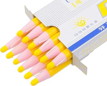 Peel-Off Yellow Grease Pencils/China Marker/wax pencil for Glass, Cellophane, Vinyl, Metal, Etc. 12 Pencils