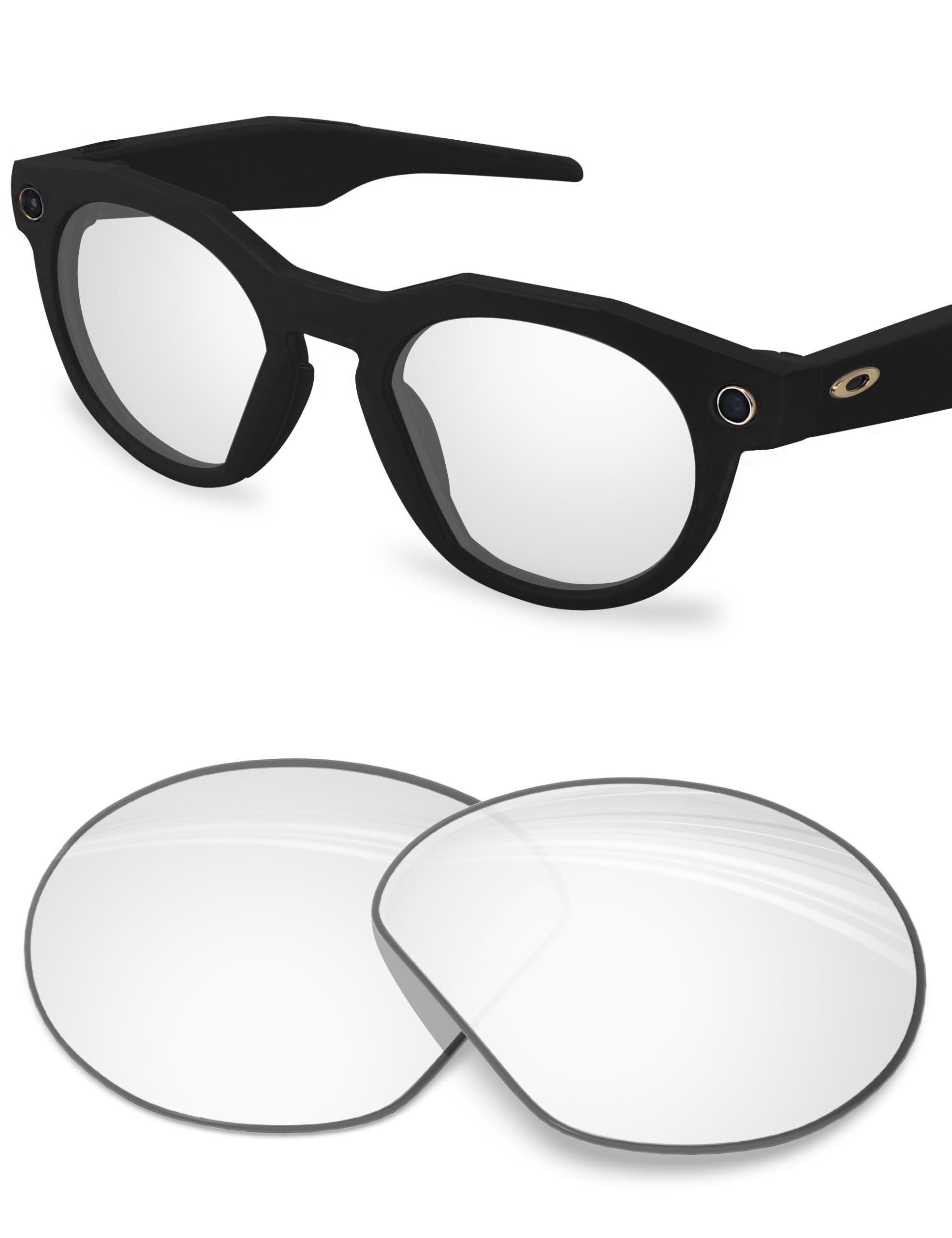 BLAZERBUCK Lente di ricambio polarizzata anti-sale per Oakley Meta HSTN OW8002-51mm Smart Glass, tinta ottimale e visione chiara