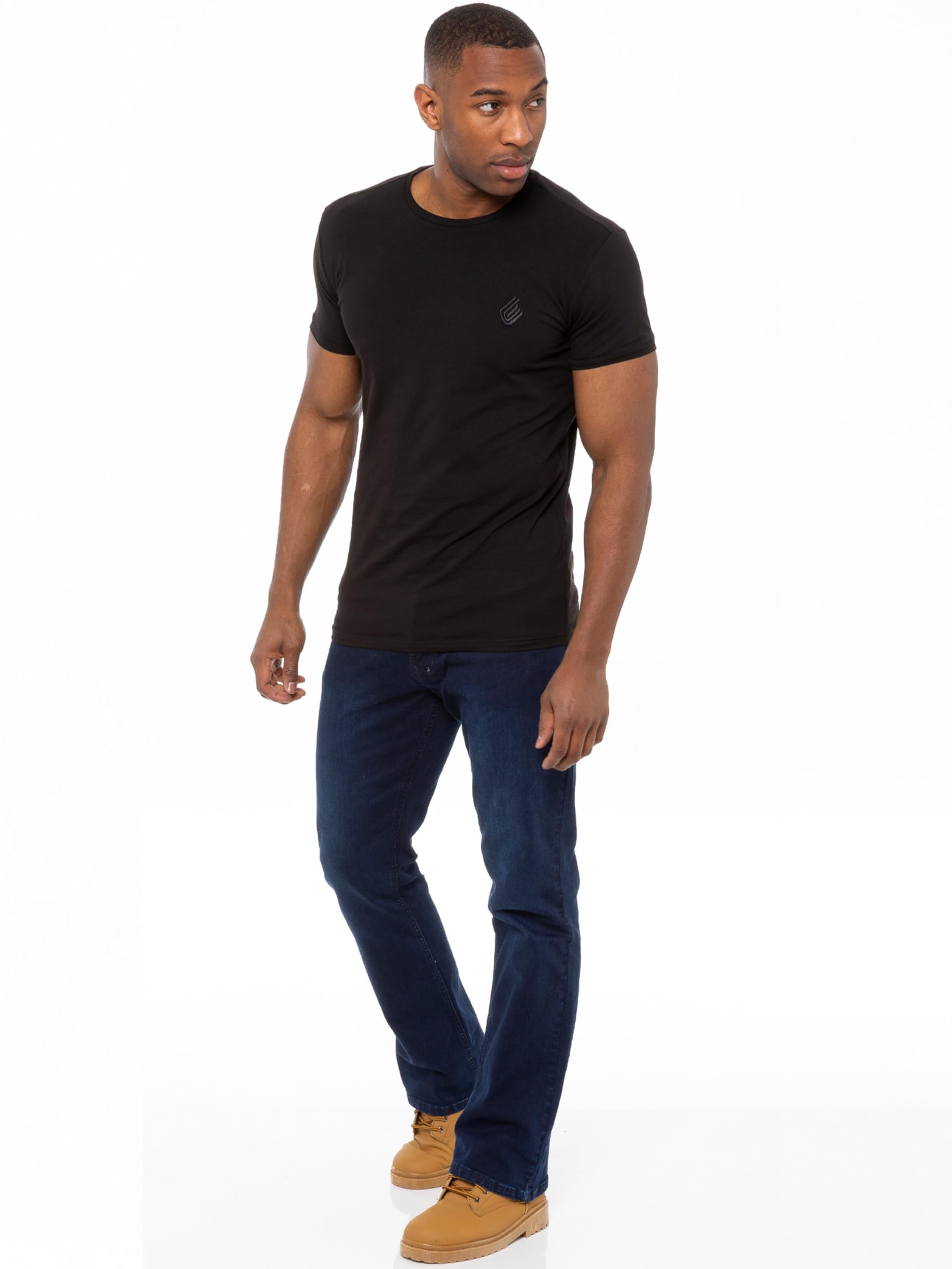 989Zé ENZO Jeans Boot Cut Uomo Pantaloni Casual Cotone con Taglio Bootcut