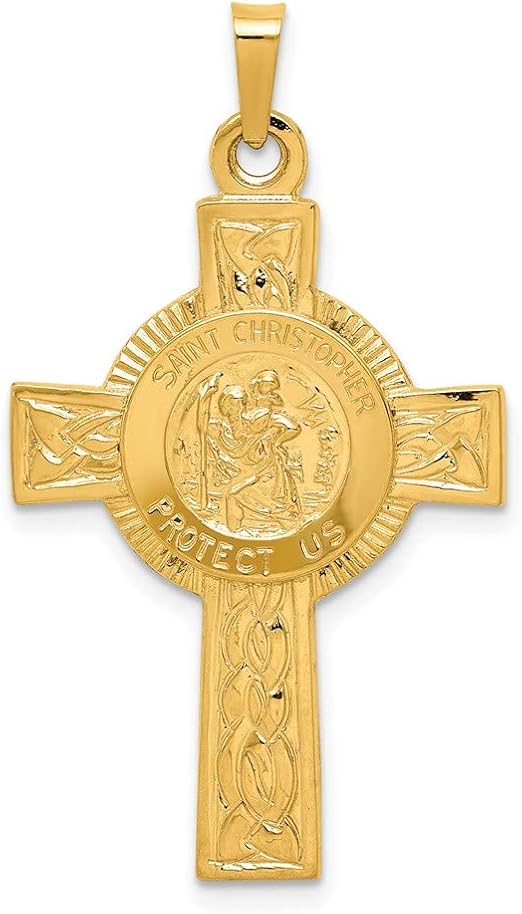 14K Yellow Gold St. Christopher Medal 