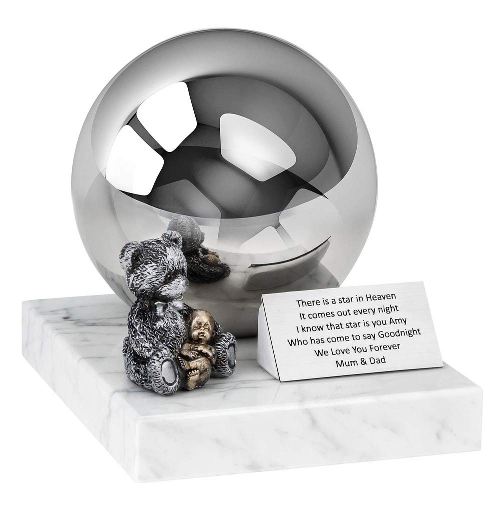 Gregspol Ltd Teady Bear Child Funeral Ashes Casket- Infant Urn Baby Cremation Urn Unique Teddy Bear Urn (Teady Bear)
