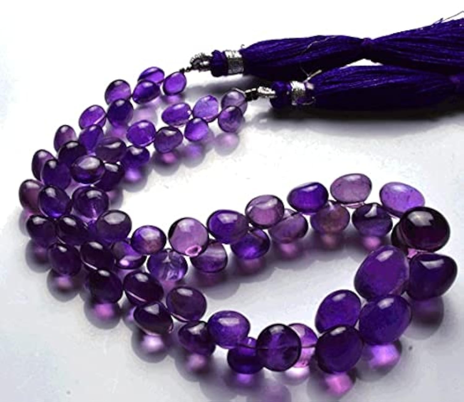 Améthyste rose perle briolette pour création de collier en pierre naturelle
