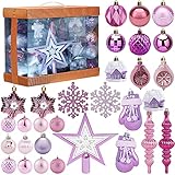 Decoración ideal: estas decoraciones son de color claro y se pueden utilizar para decorar un árbol de Navidad, una guirnalda o una mesa de comedor para darle un fuerte ambiente navideño.