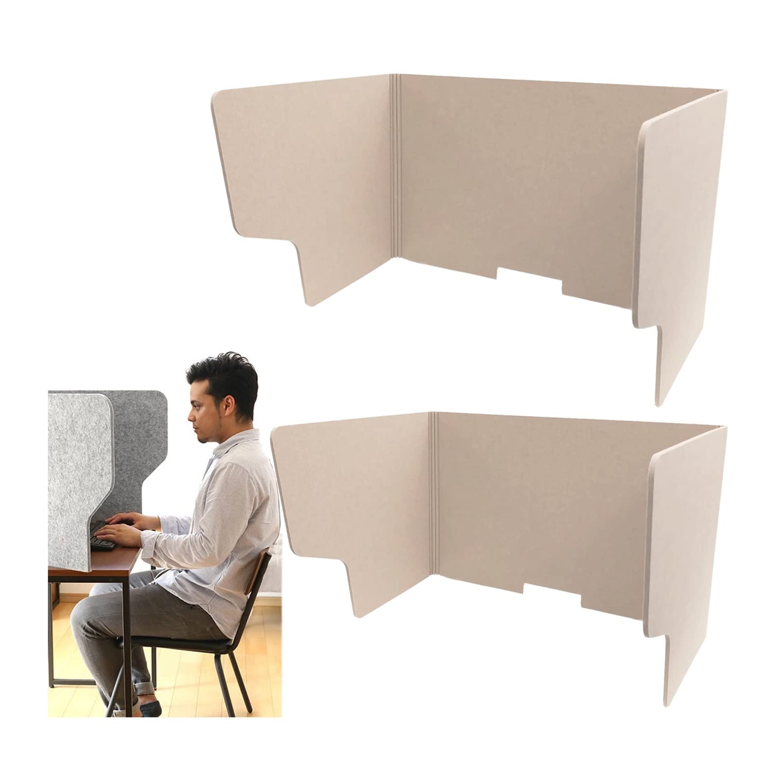 ZYCHSJXA Acoustic Desk Divider Panels Soundproof Office Partition Privacy Screens for Workstations Freestanding Dividers Enhanced Focus and Noise Reduction