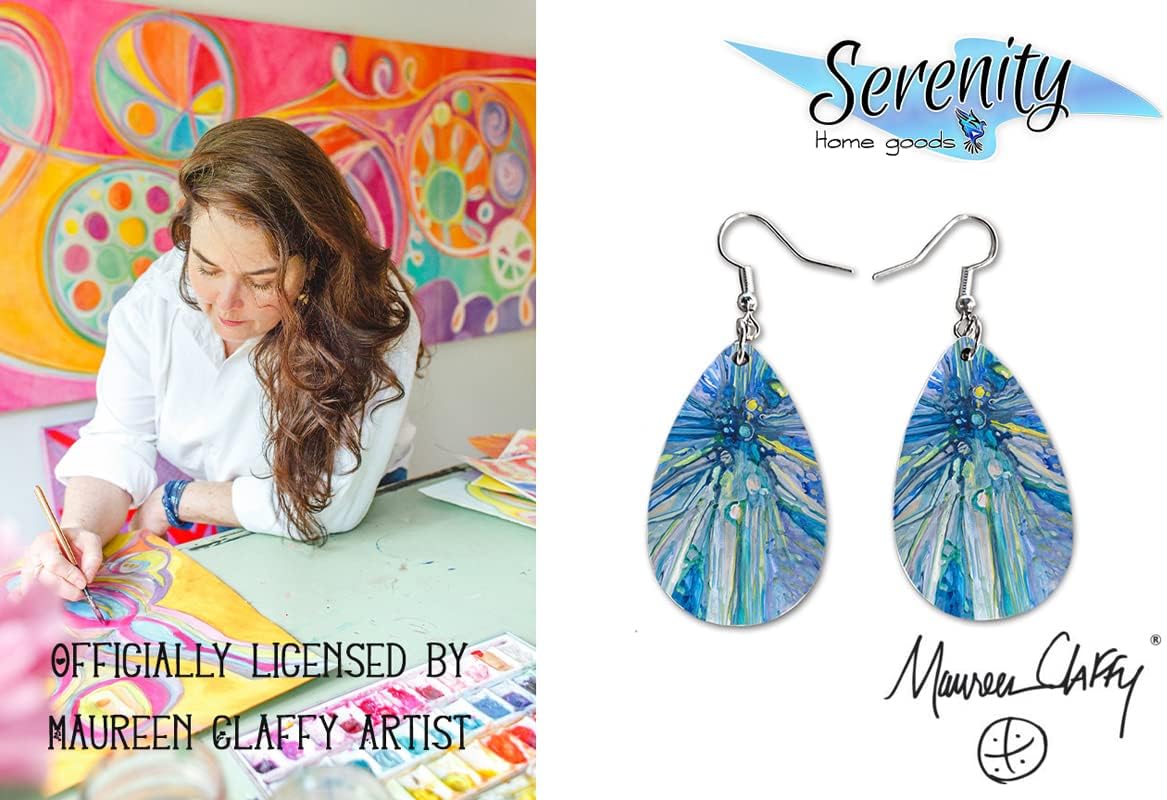 Maureen Claffy Artist Collection | Angel Gabriel Teardrop Dangle Earrings Set | Cute Girls Womens Jewelry Earings | Holiday Gifts | Summer Decorations Girlfriend Wife Adorable Fashion Accessories - Image 2