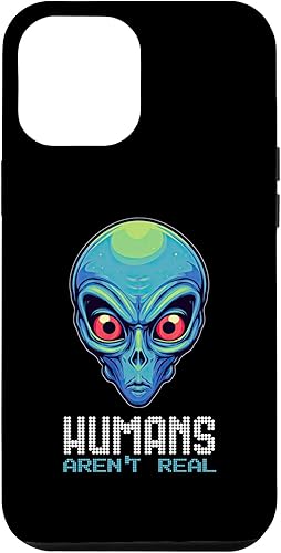 iPhone 13 Pro Max Humans Aren't Real Alien Head UFO Alien Face Space Case