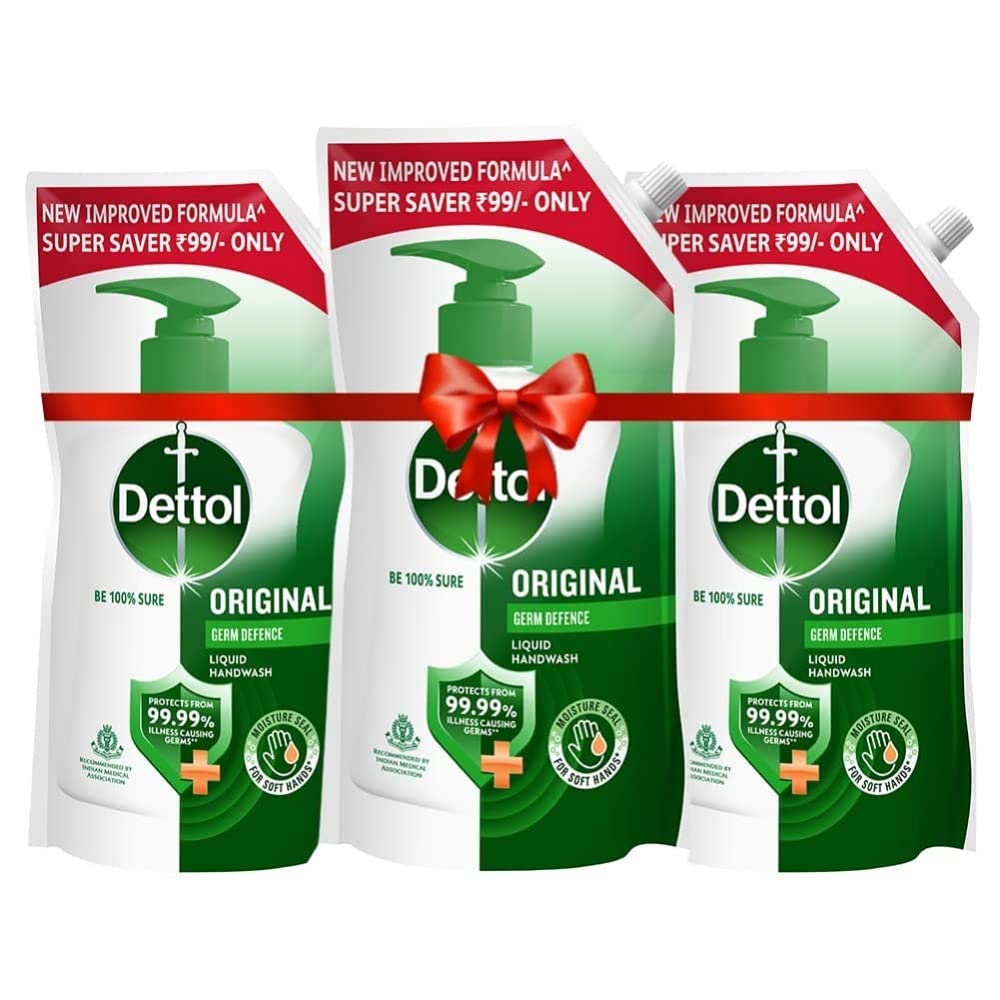 Dettol Original Liquid Soap Refill - 675 ml (Pack of 3)