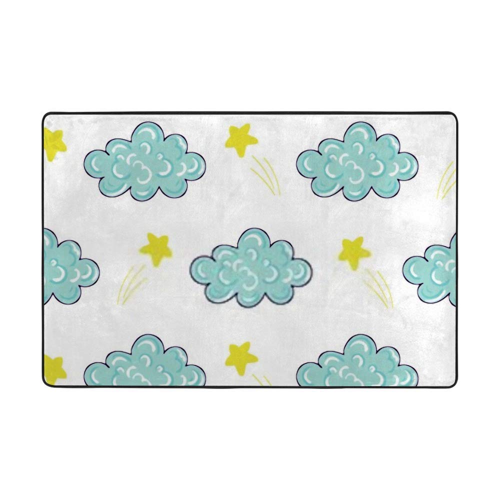 Tapis corail anti-sol froid Lune et Étoiles en tissu doux stretch