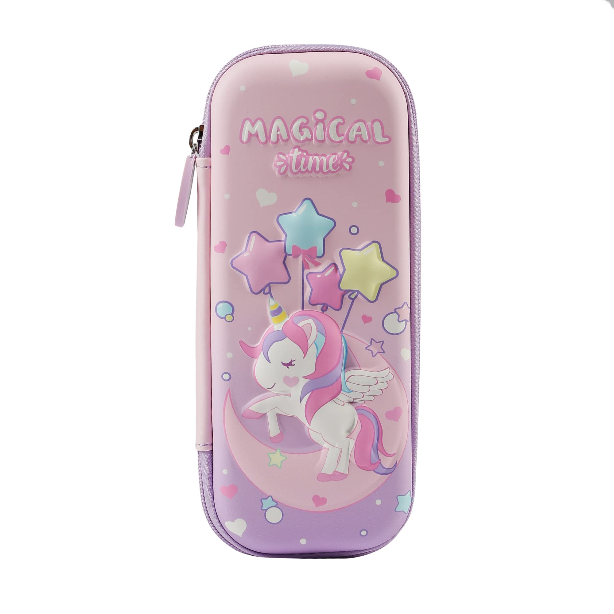ZENTRIC 3D EVA Unicorn Pencil Case Multipurpose Zipper Compass Box School Stylish Organiser Return Gift for Students Girls Kids Hardtop Pen Holder Stationery Box Cosmetic Pouch(Pink)-1 Piece (B0BSNNTCG8) Amazon Price History, Amazon Price Tracker
