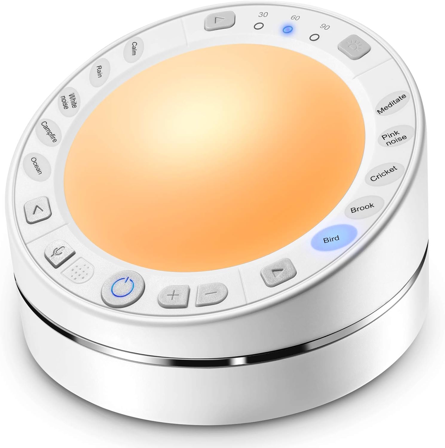 Sleep Sound Machine wtih Night Light, 10 Natural High Fidelity Non-Looping Soothing Sounds, Recording, Timer, Portable Sleep Therapy White Noise Maker for Sleeping Baby, Adults, Relaxing, Home, Office : Health & Household