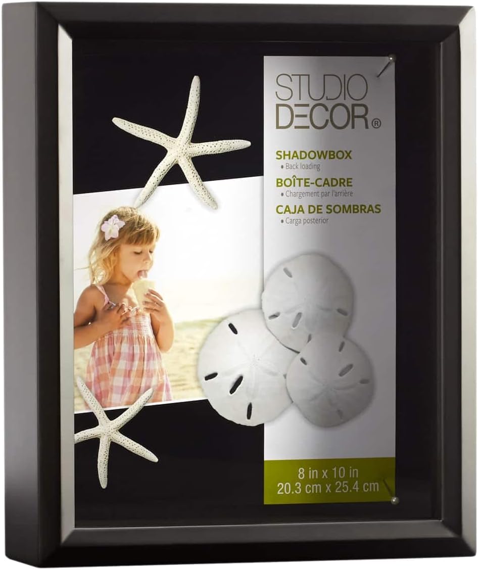 StudioDécor Black Shadow Box Frame - Matte Finish, 1.5" Depth for Medals, Ribbons, Photos & Collectibles | Multiple Sizes