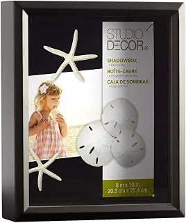 StudioDécor Black Shadow Box Frame - Matte Finish, 1.5" Depth for Medals, Ribbons, Photos & Collectibles | Multiple Sizes