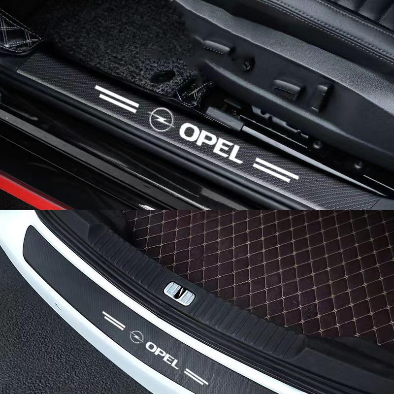 Einstiegsleisten Schutz Für Opel Corsa F 2023 - 4x Acryl Spiegel Türschweller Aufkleber