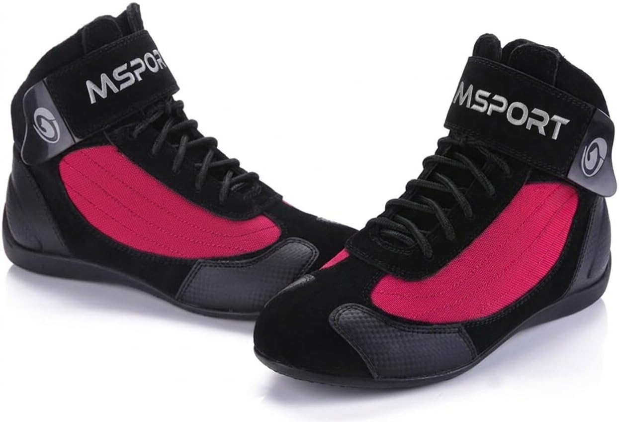 Scarpe da Moto per Uomo/Donna Unisex Stivali Moto Traspirante e Antiscivolo