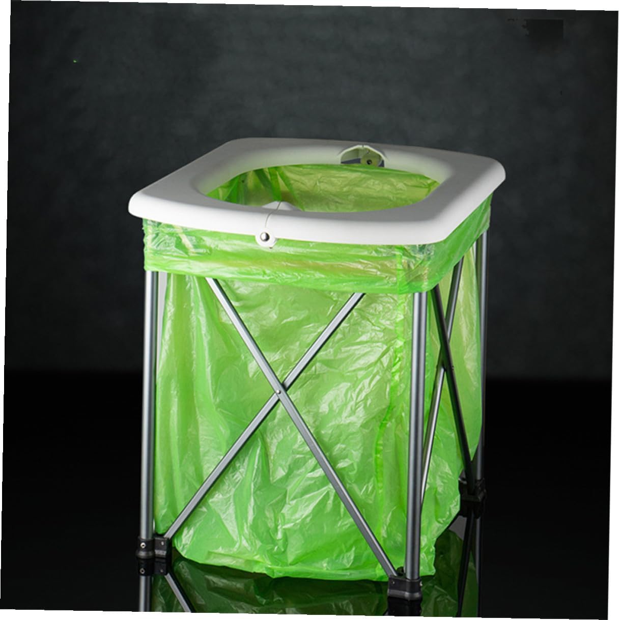 Portable Folding Toilet Outdoor Emergency Portable Toilet Pedestal Pan Multifunctional Lightweight Camping Hiking Potty for Road Trips and Construction Sites White