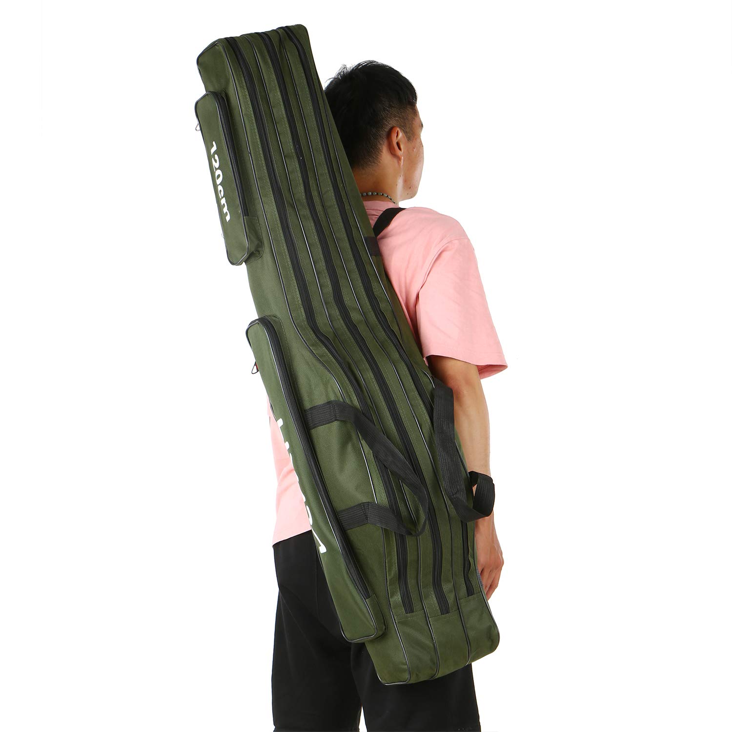 Casting Rod Fishing Bag Layers Portable Folding Rod Carry
