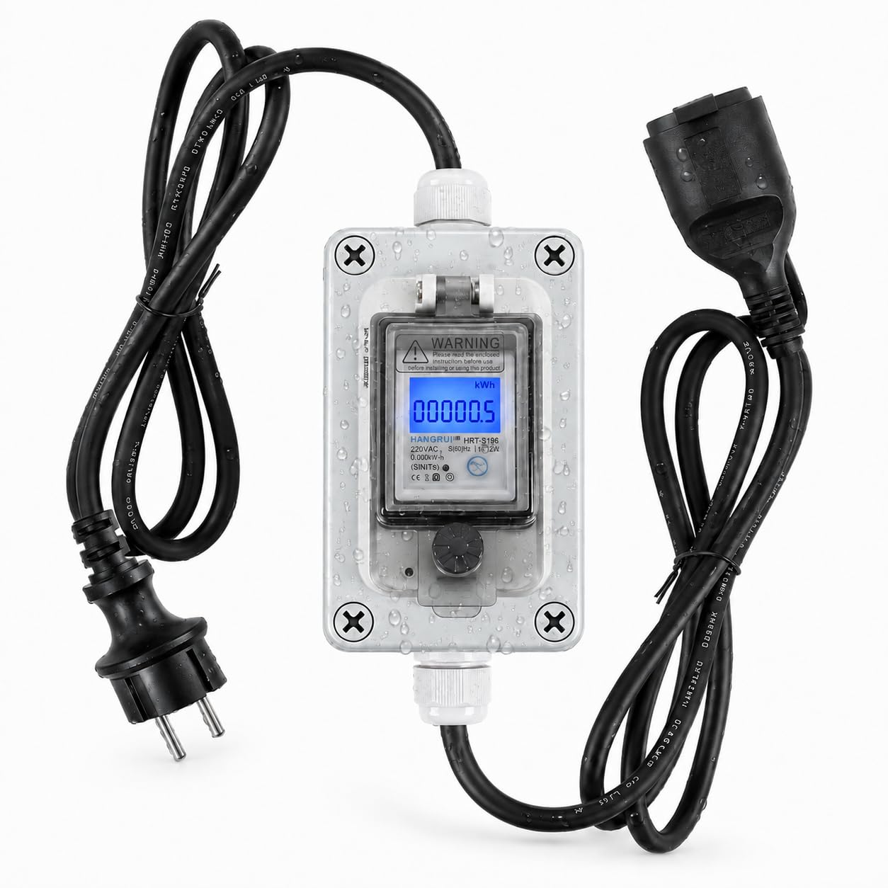 Contatore di corrente per presa da 230 V, per camper, ambienti esterni | digitale, consumo energetico