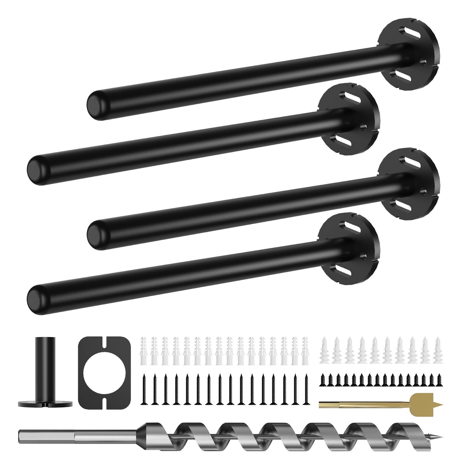 6pcs Wall Shelf Brackets Heavy Duty Floating Shelf Bracket Hidden,Invisible Black Shelving Brackets Decorative Floating Shelf Hardware Heavy Duty,Metal Shelf Support Bracket (6 inch-6pcs) — Amazon image 12