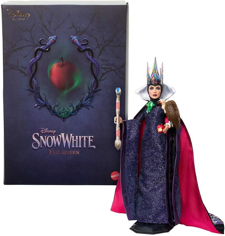 Muñeca de moda coleccionable Mattel Disney Collector Evil Queen con ropa exclusiva inspirada en la película Blancanieves de Disney, regalos para niños y coleccionistas