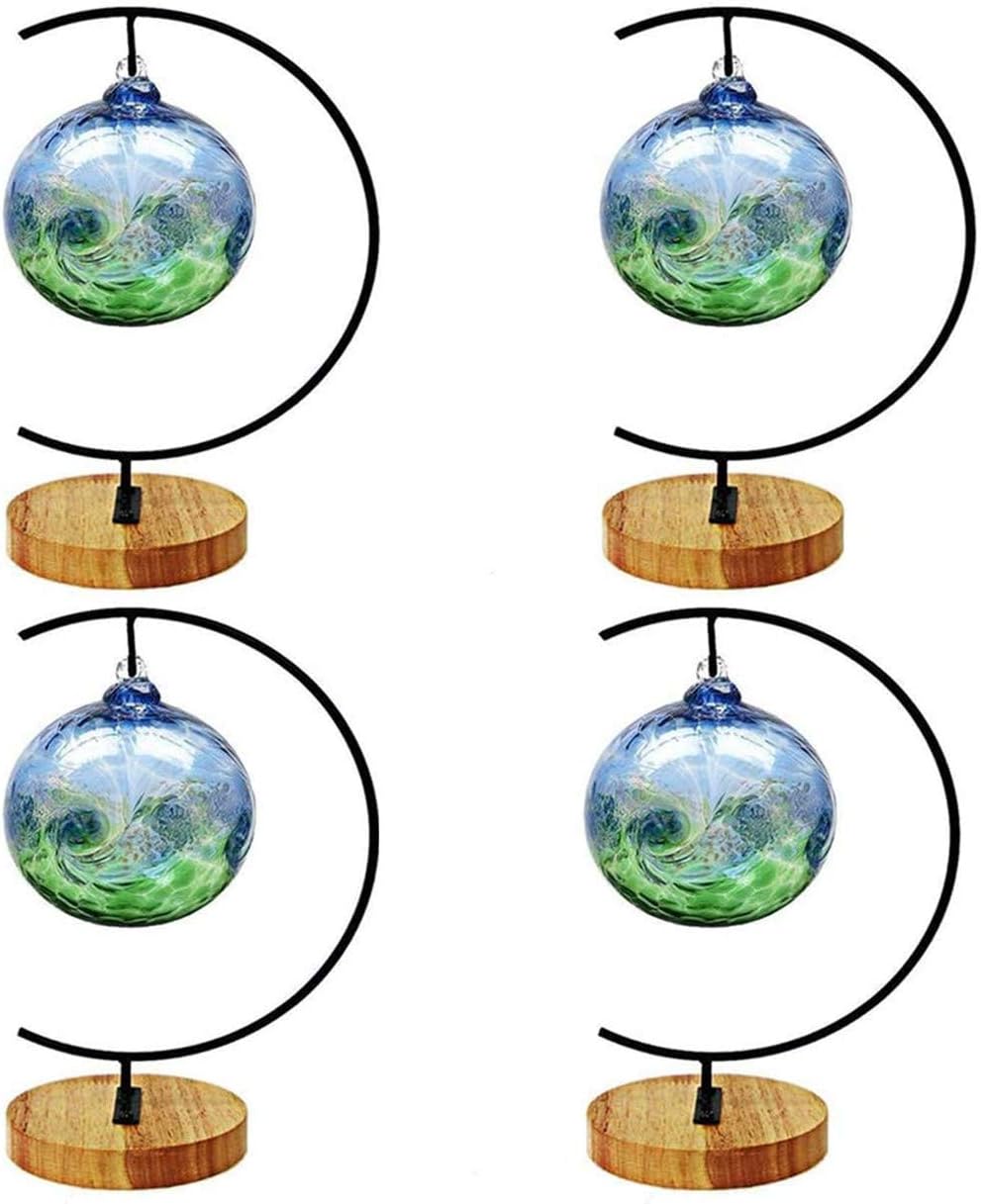 Archi Ornament Display Stand Air Plant Stand Flower Pot Stand Holder Iron Pothook Stand for Hanging Glass Terrarium Witch Ball(4 pcs)